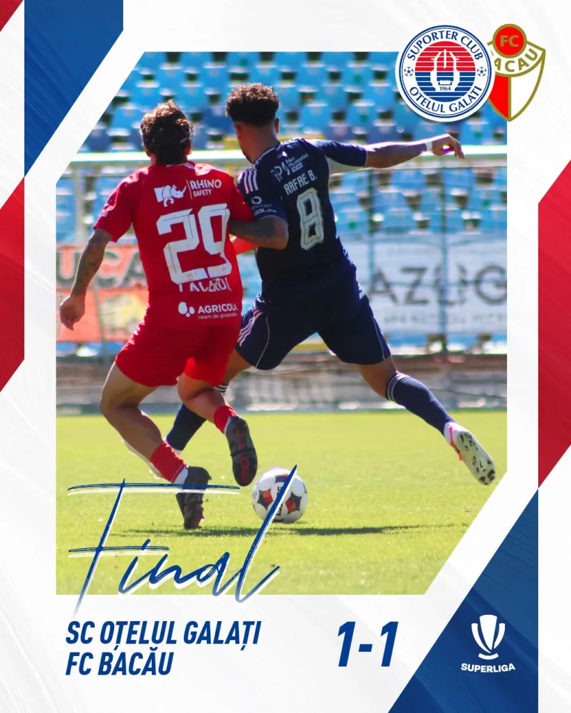 Oţelul a remizat amical cu FC Bacău 