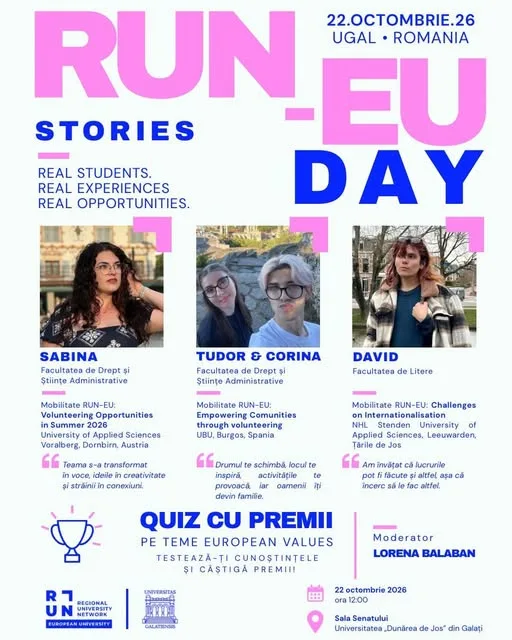 UDJG sărbătorește primul an de apartenență la Alianța universitară europeană RUN-EU