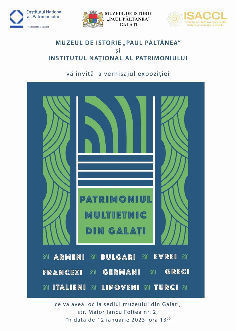 „Patrimoniul multietnic din Galați”, expoziție la Muzeul de Istorie