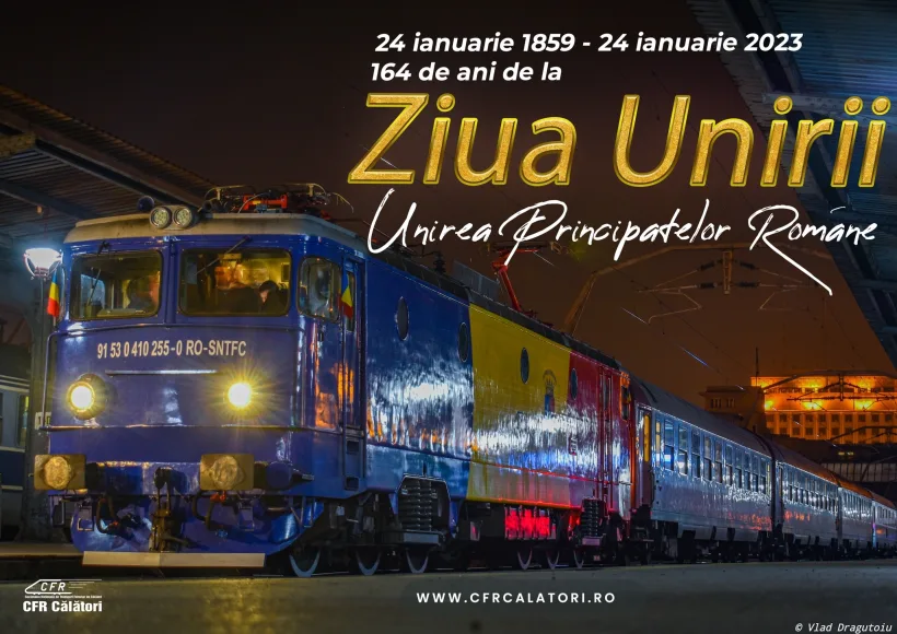 Trenul Unirii oprește, marți, și în județul Galați