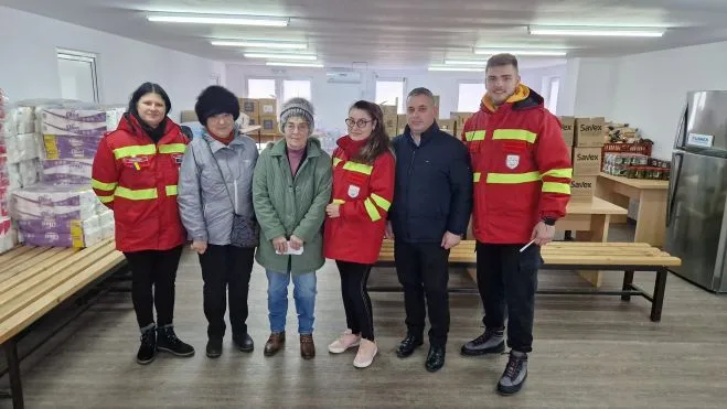 Ajutoare din Franța via Centrul de Refugiați Galați: un transport cu diferite produse a fost livrat
