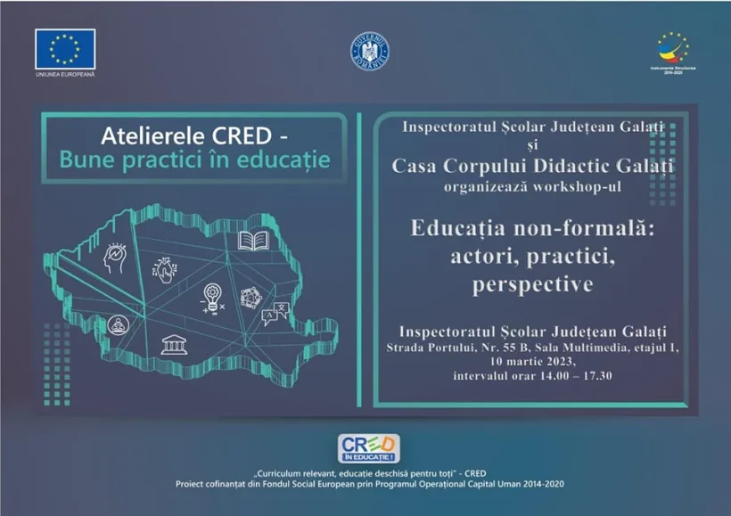 Workshop  la Galați, în cadrul „Atelierele CRED - Bune practici în educaţie”