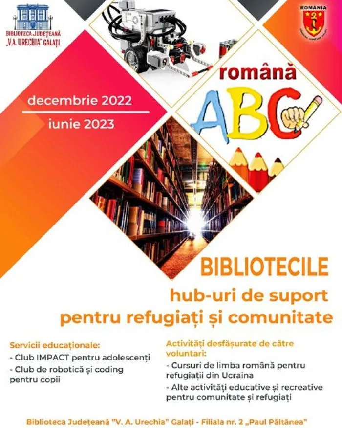 Proiectul ,,Bibliotecile - hub-uri de suport pentru refugiați și comunitate” continuă la BVAU
