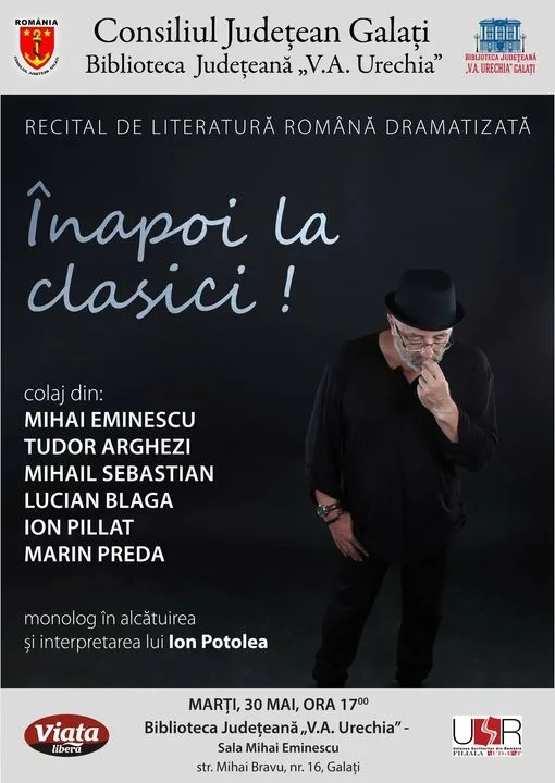 Un "Domn cu joben" la Biblioteca V.A. Urechia