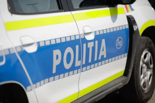 Autospecială de Poliție, implicată într-un accident în județul Galați