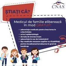 Documentele medicale pentru școlari se prezintă doar pentru înscrierea într-un nou ciclul de învăţământ