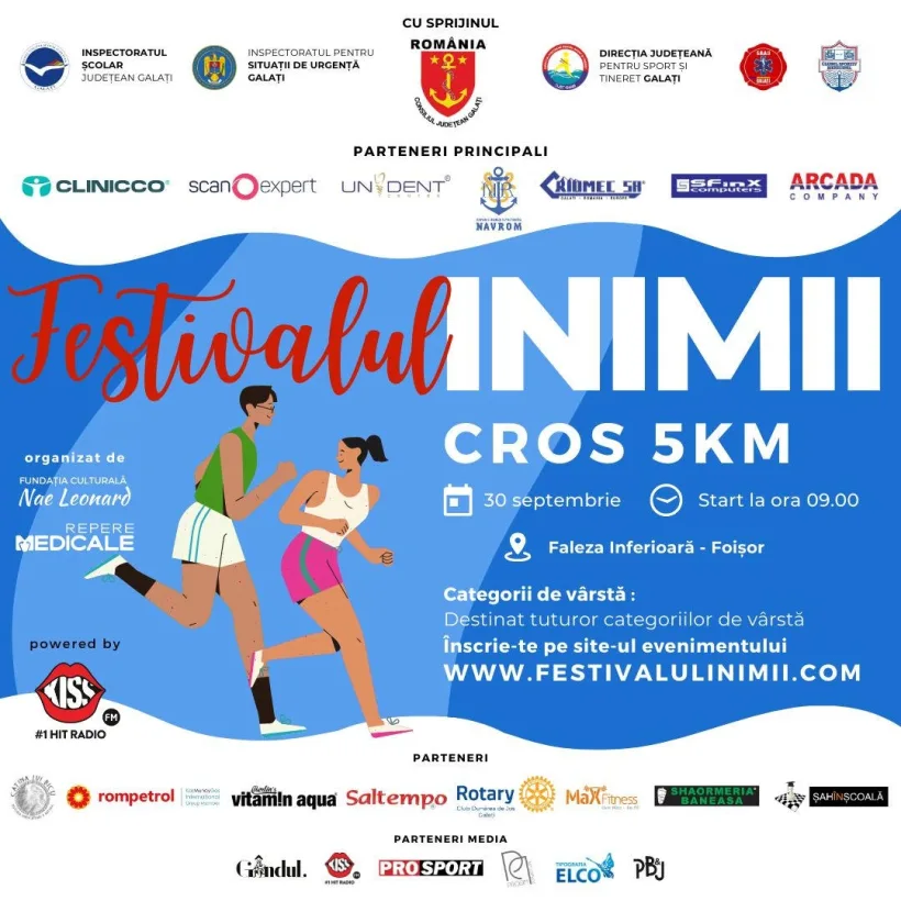 Gălățenii, invitați la Crosul Inimii, pe faleză