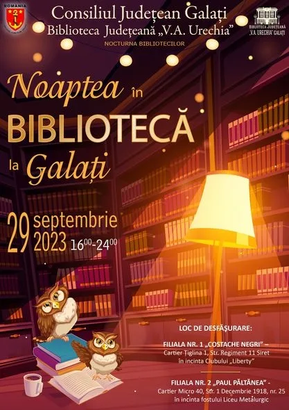 Noaptea în Bibliotecă, la Galaţi, 2023