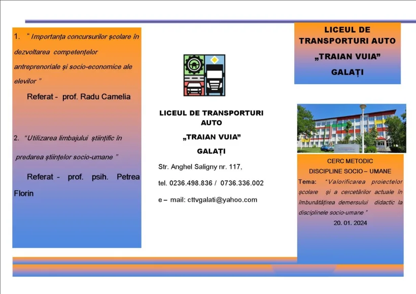 Exemple de bună practică în științe socio-umane, la „Traian Vuia”