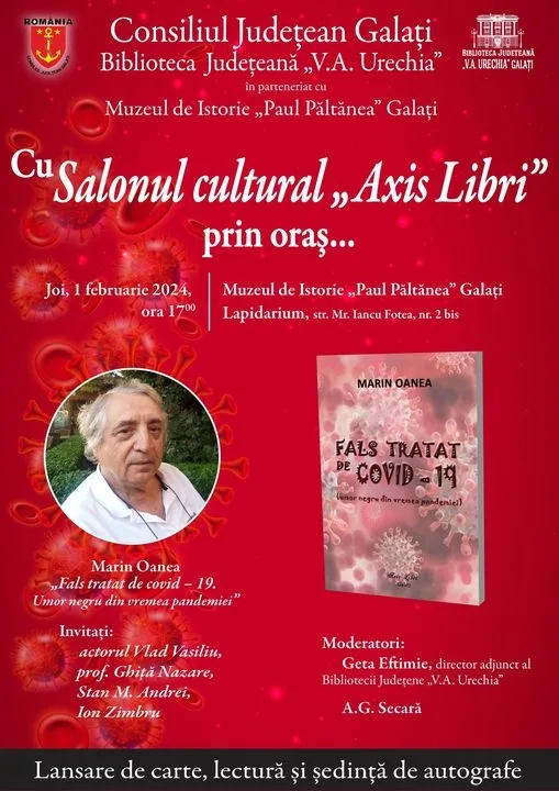Salonul literar „Axis libri”, la Muzeul de Istorie „Paul Păltânea”