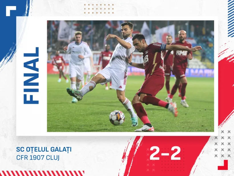 Oțelul merita mai mult decât remiza cu CFR 1907 Cluj
