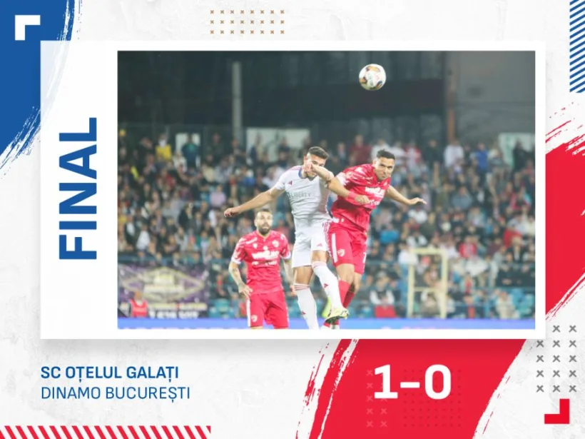 Oţelul a îngenunchiat Dinamo la ultima fază