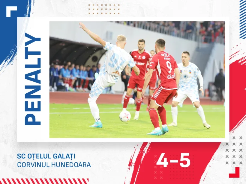 Oţelul a avut ghinion la loteria penaltiurilor din finala Cupei României