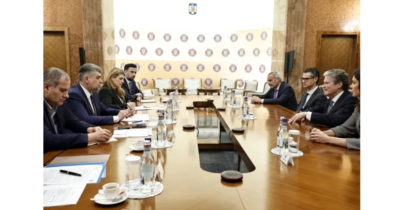 Premierul Marcel Ciolacu, întrevedere cu reprezentanții Carlyle Group. Au discutat despre proiectele de dezvoltare a investiţiilor în sectorul energetic din România