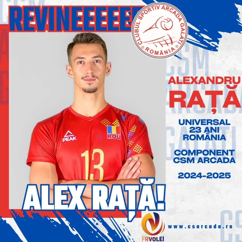 CSM Arcada l-a repatriat pe Alexandru Raţă