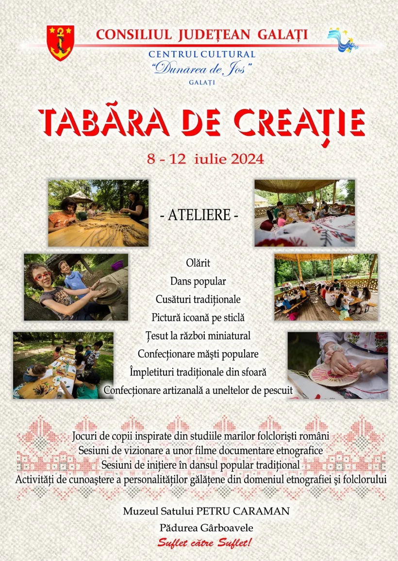 Tabăra de creație pentru copii, organizată de Centrul Cultural „Dunărea de Jos”