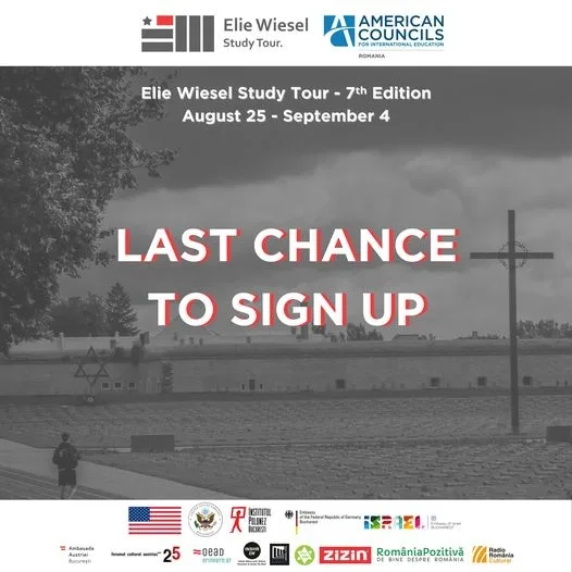 ULTIMA ZI DE ÎNSCRIERI LA ELIE WIESEL STUDY TOUR!