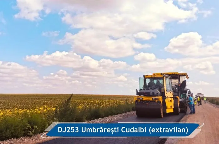 Drumuri moderne și sigure. Costel Fotea: Asfalt pe DJ253, între Umbrărești și Cudalbi
