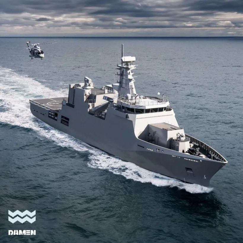 Navă militară construită la Damen Galați, livrată marinei pakistaneze