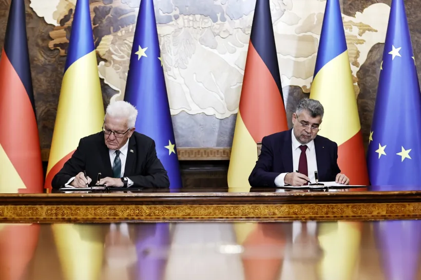 Premierul Marcel Ciolacu s-a întâlnit cu reprezentanții landului federal german Baden-Württemberg