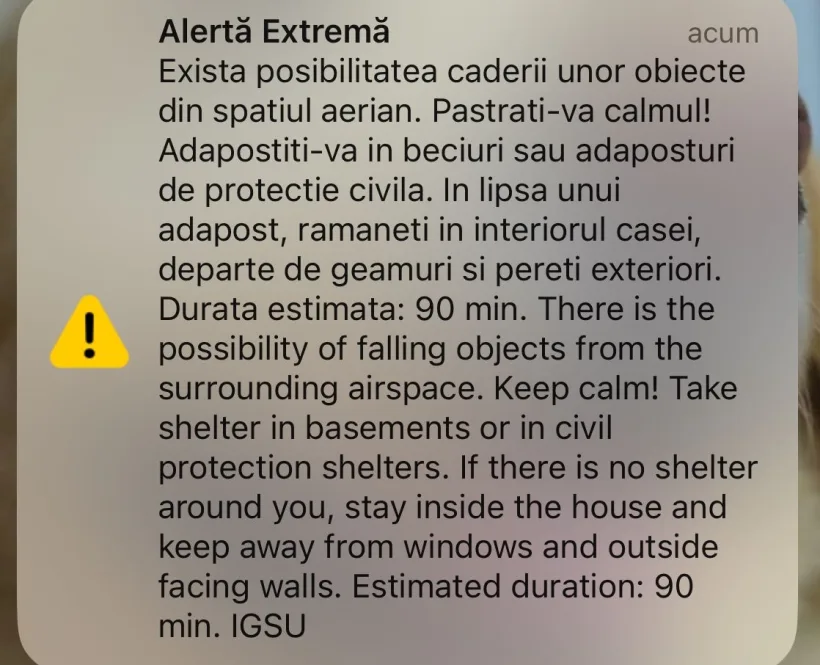 Mesaje RO-Alert pentru locuitorii din Tulcea și Galați. Ce spune MApN