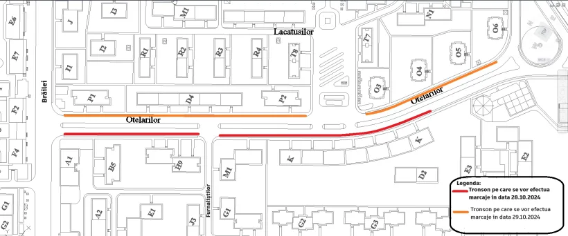 Atenție, șoferi! Se fac marcaje rutiere pe strada Oțelarilor