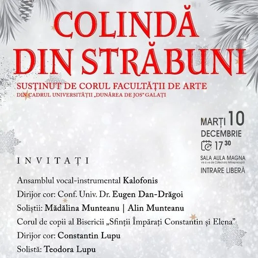 Concert de suflet la Universitate: „Colinda din Străbuni”