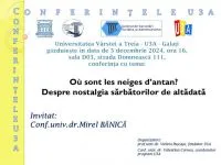 ”Despre nostalgia sărbătorilor de altădată”
