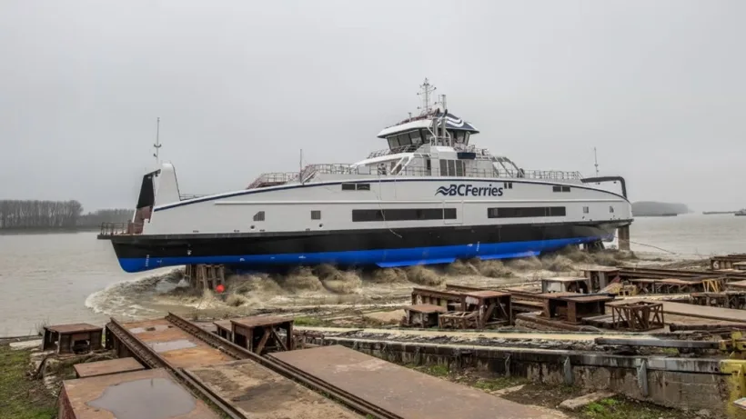 Joi, lansarea unui feribot construit pentru canadieni, la Damen Galați