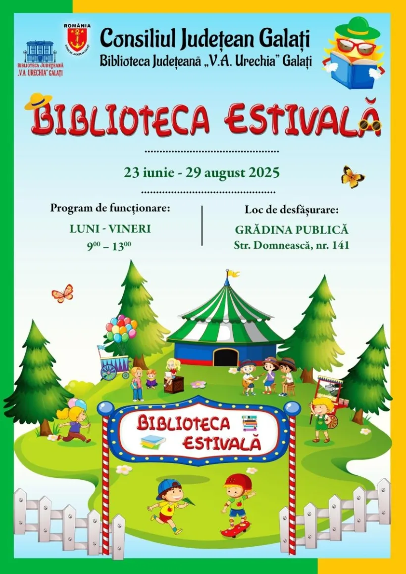 Biblioteca estivală în Grădina Publică!