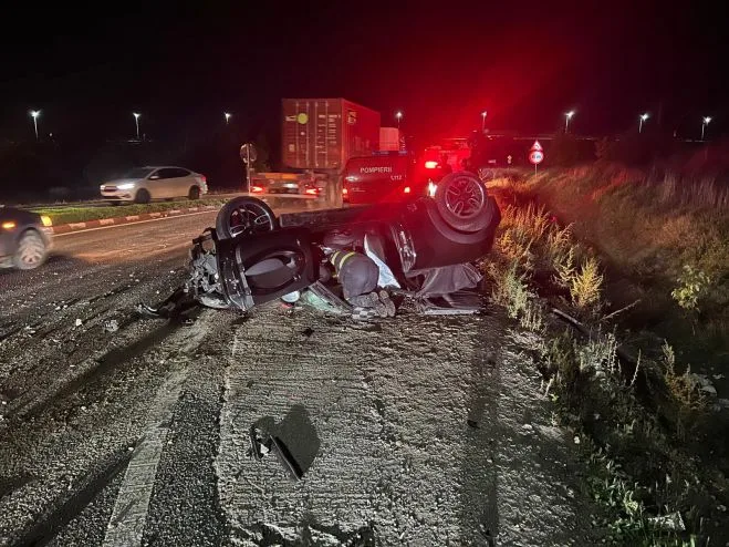 Accident rutier grav la intrarea în municipiul Tecuci