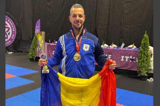 Comisarul de poliţie Mihai Cristian Tâmpeanu, campion european la Karate Tradiţional