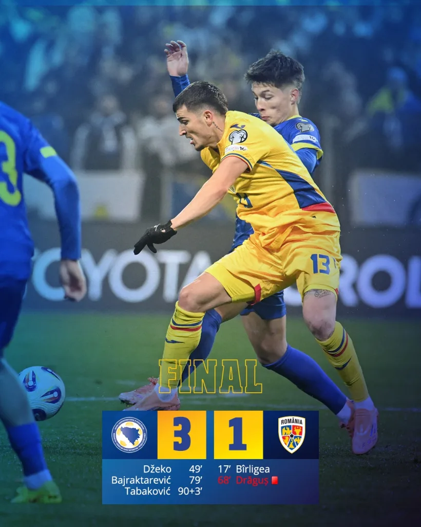 Tricolorii au pierdut la Zenica cu Bosnia -Herţegovina