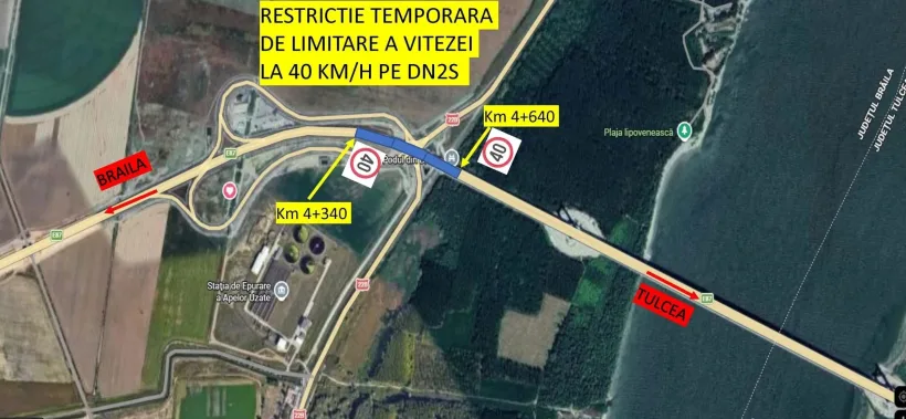 Noi tasări în zona podului de la Brăila. Restricții temporare de viteză