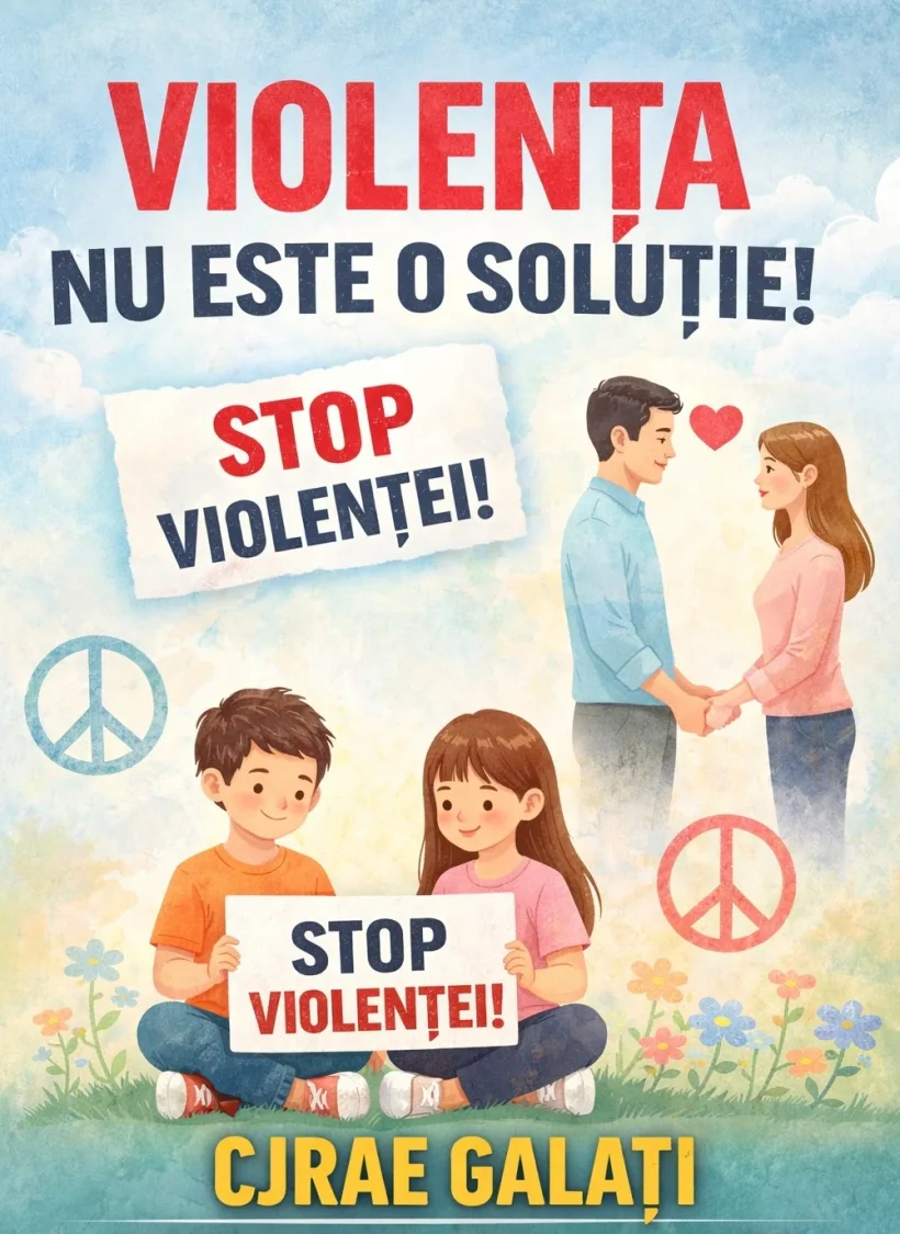 CJRAE Galați: Împreună spunem NU violenței și DA respectului și empatiei în școli!