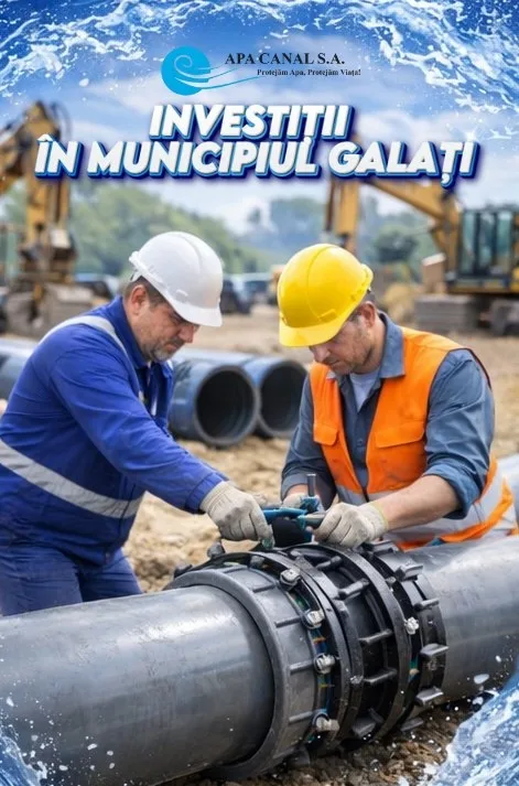 Un nou proiect de investiții în infrastructura de apă a Galațiului