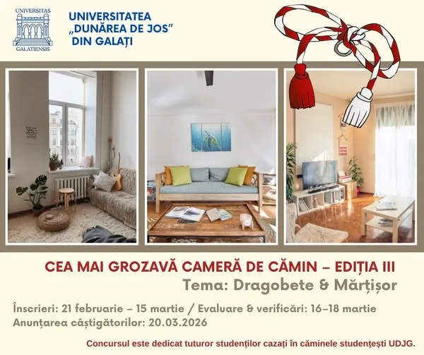 CONCURSUL tradițional UDJG: „CEA MAI GROZAVĂ CAMERĂ DE CĂMIN”