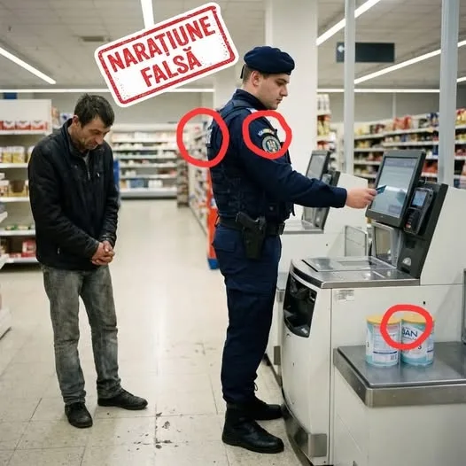 Dezinformare pe rețele: povestea tatălui care ar fi furat lapte pentru copil, infirmată de Jandarmerie