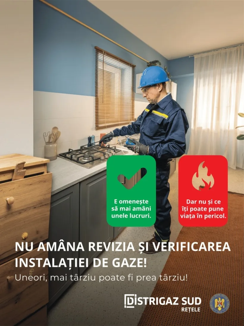 Campanie derulată de Distrigaz Sud Rețele și DSU, dedicată utilizării în siguranță a gazelor naturale