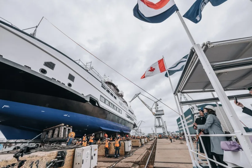 Damen Galați a lansat al zecelea feribot pentru canadienii de la BC Ferries