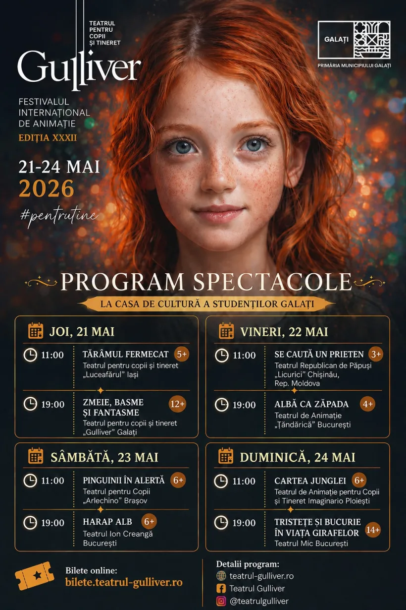 Festivalul Internațional de Animație „Gulliver” 2026, în perioada 21-24 mai
