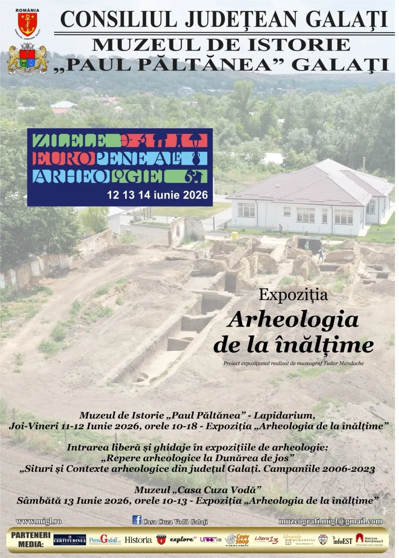 „Arheologia de la înălțime” – expoziție de fotografie aeriană dedicată Zilelor Europene ale Arheologiei, la Galați
