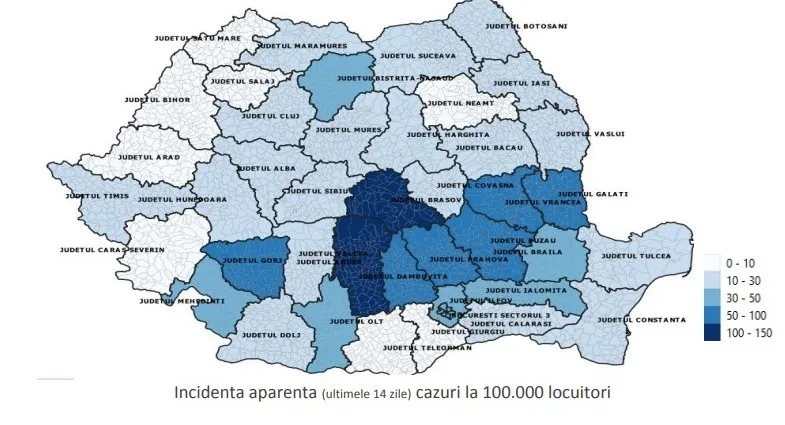 RAPORTUL SĂPTĂMÂNAL DE SUPRAVEGHERE A COVID-19 ÎN ROMÂNIA