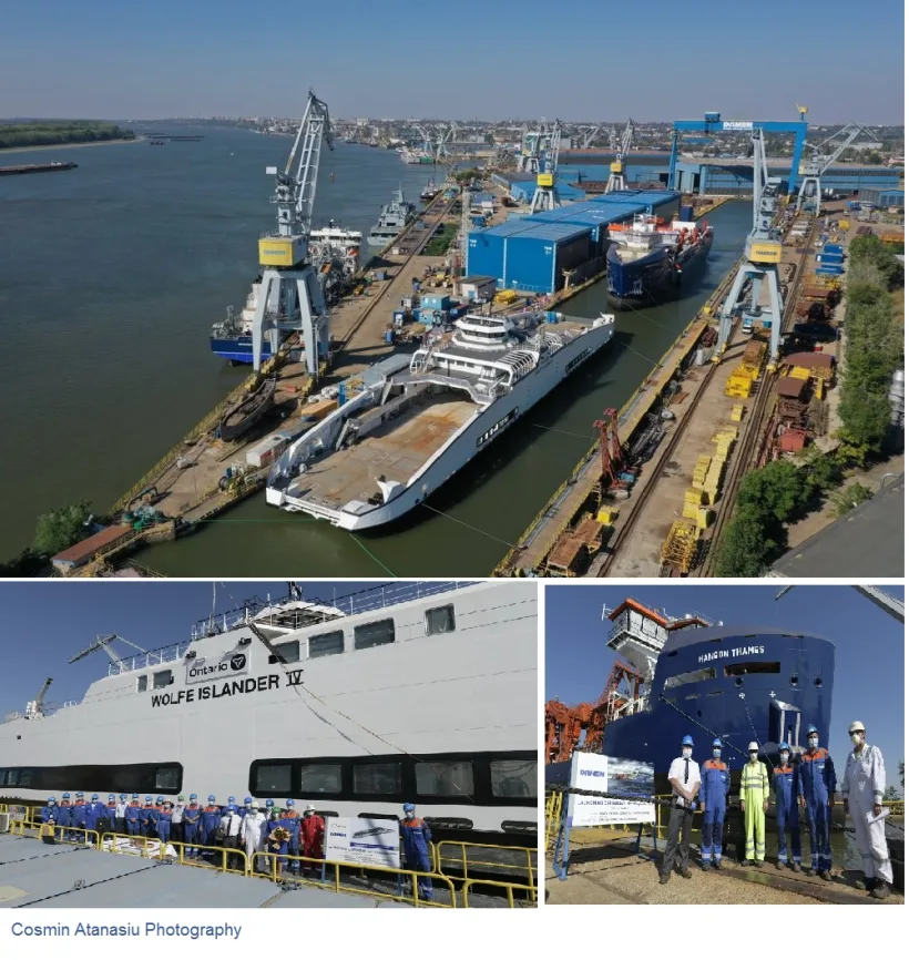 ”Bijuterii navale” lansate la Damen: ferryboat complet electric și dragă agregată pentru mediul marin