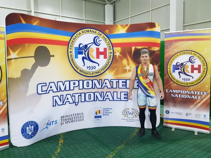 Halterele gălățene, în topul național. Constantin Carp, de la CSU, triplu campion național