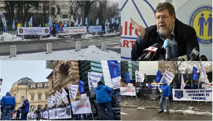 Sindicaliștii protestează în toată țara, revendicând drepturile salariale neonorate de actuala guvernare