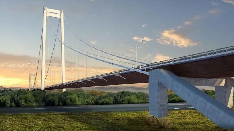 Podul peste Dunăre, construit cu oțel de la Libery Galați