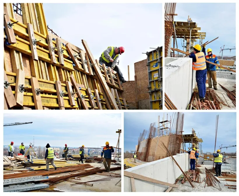 Noul Muzeu de Arte Vizuale prinde contur. Constructorii se pregătesc să monteze acoperișul