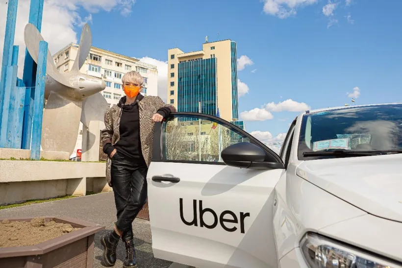 Giulia Anghelescu, primul pasager Uber în Galați