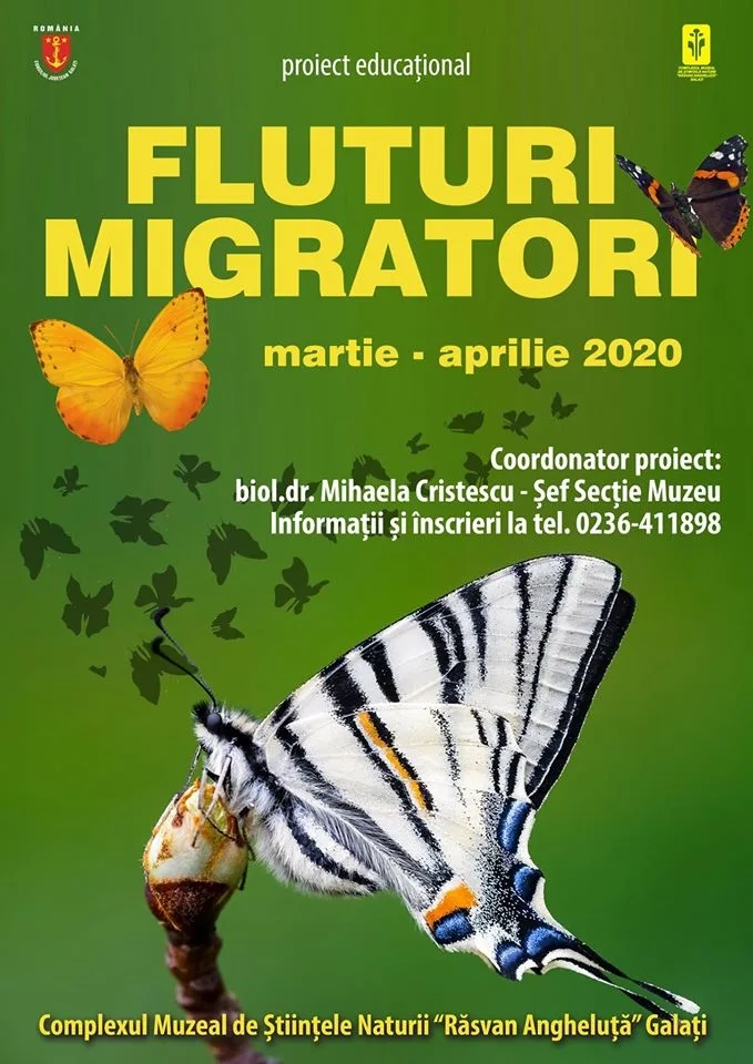 Proiect educațional "Fluturi migratori", la Complexul Muzeal de Științele Naturii Galați